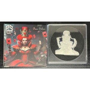 PAN Silver 5 Gram .999 Alice In Wonderland Ltd 538 /3000 Red Queen - Open Box